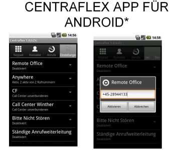 Centraflex App für Android 