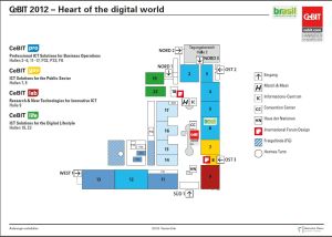 Hallenplan der CeBIT 2012: QSC finden Sie in Halle 5 Stand A 48.