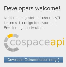cospace-API: Offene Programmierschnittstelle für Entwicklungspartner.