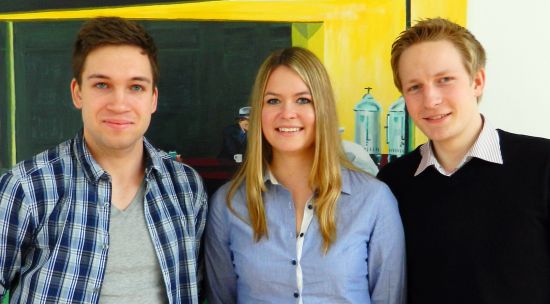 Duale Studierende der INFO AG (v.l.n.r.): Timo Ottowitz, Celina Bösl, Jan Maschewski.