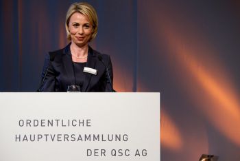 Barbara Stolz, seit 1. Juni 2013 Finanzvorstand der QSC AG.